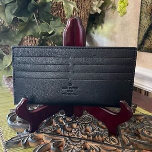 NEW Louis Vuitton Black Calfskin Leather Pochette Felicie Card Holder/ Insert